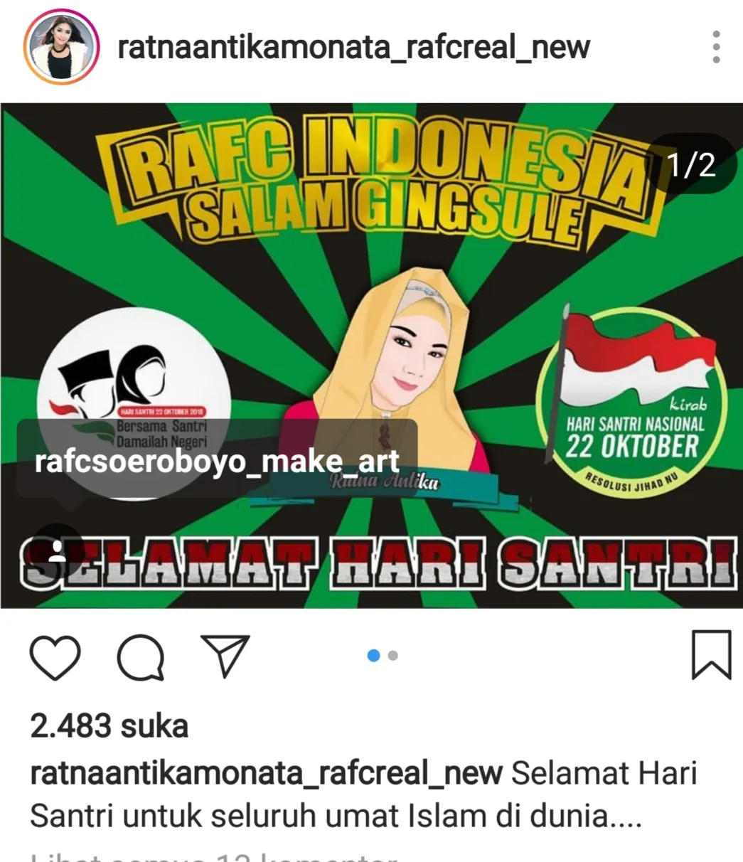 Peringati Hari Santri Nasional, Ini Pesan Si Gingsul Ratna Antika