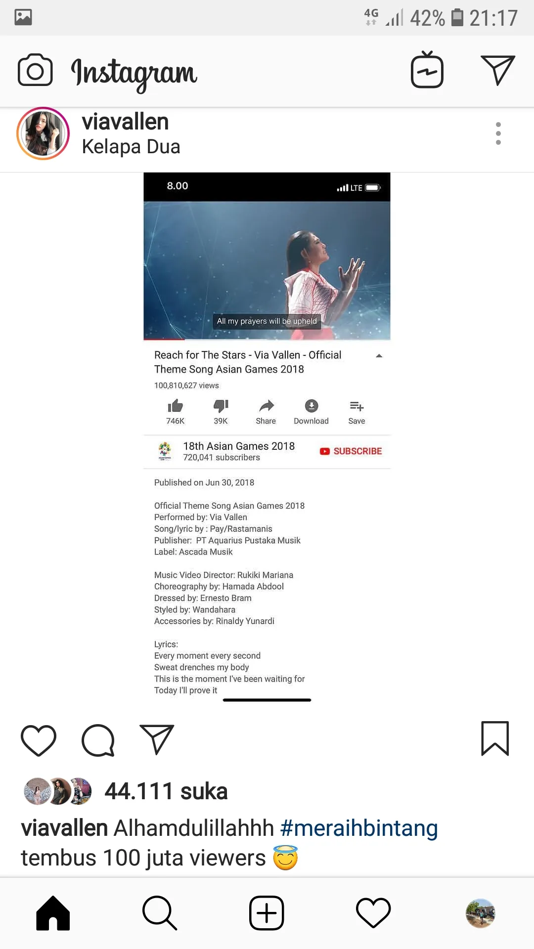 Meraih Bintang Tembus 100 Juta Viewers, Begini Nitizen Perlakukan Via Vallen