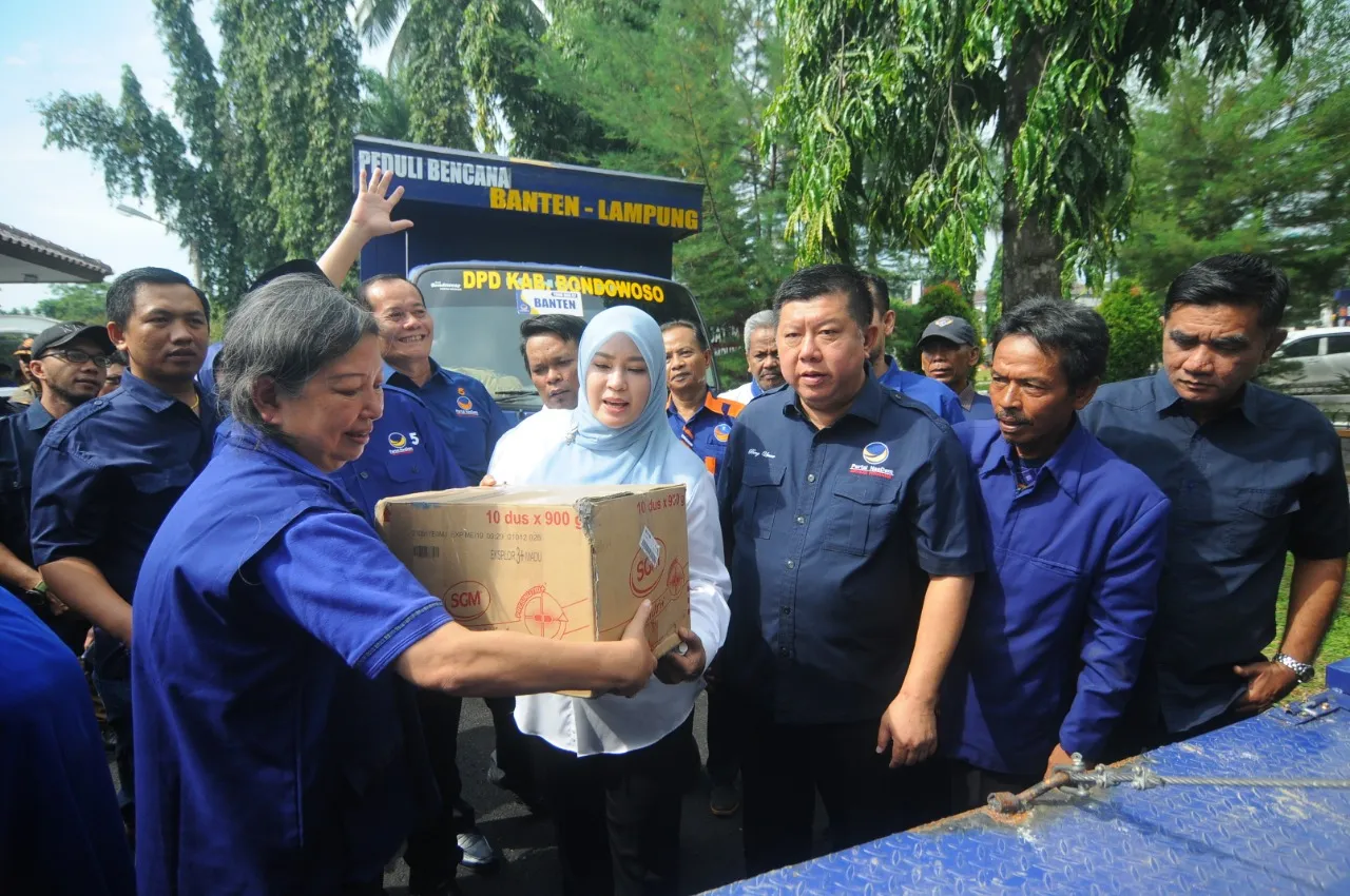 NasDem Jatim : Tuntas Sudah Pengiriman Bantuan untuk Korban Tsunami Selat Sunda
