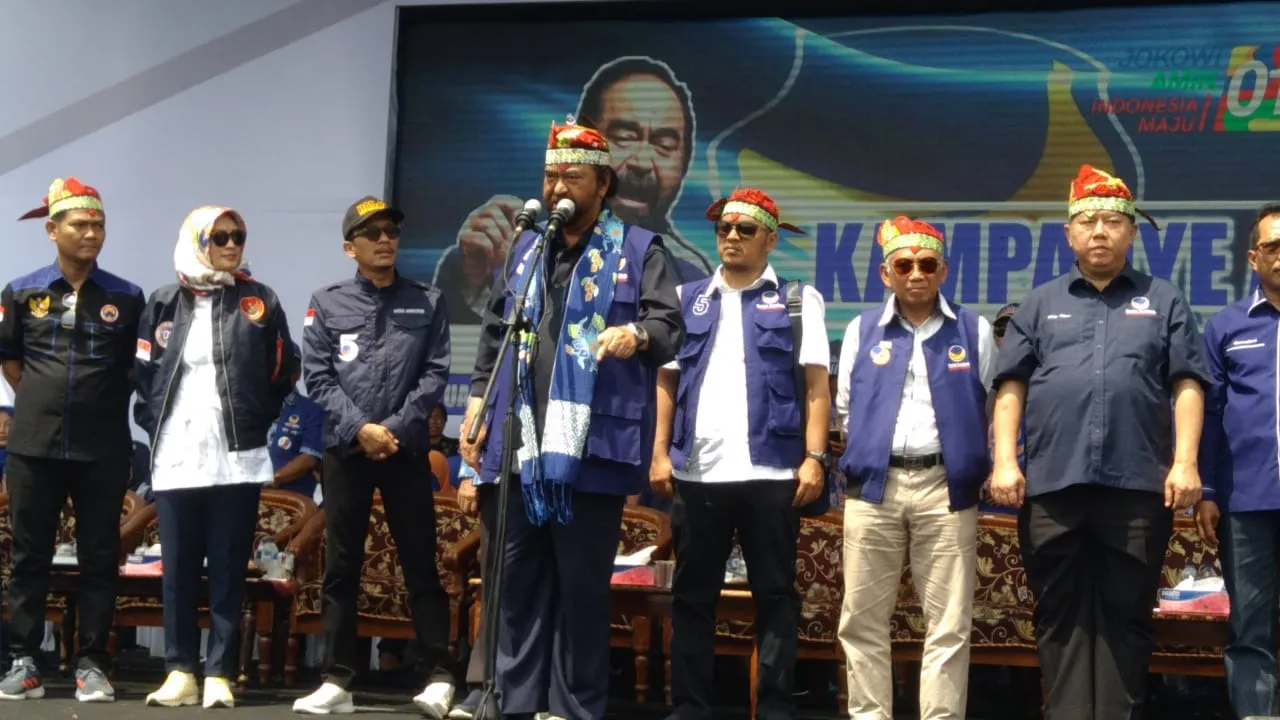 Dihadapan Ribuan Kadernya, Surya Paloh Ajak Menangkan Jokowi dan NasDem