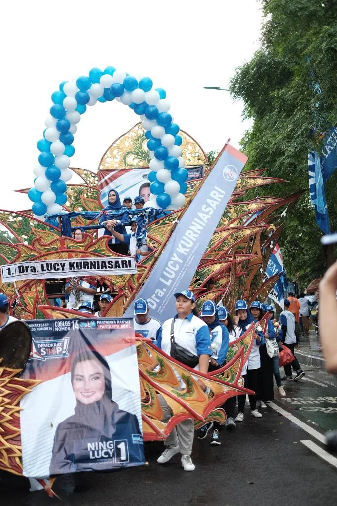 Hadiri Pidato Politik AHY, Caleg DPR RI Lucy Kurniasari Ajak Warga Lestarikan Budaya