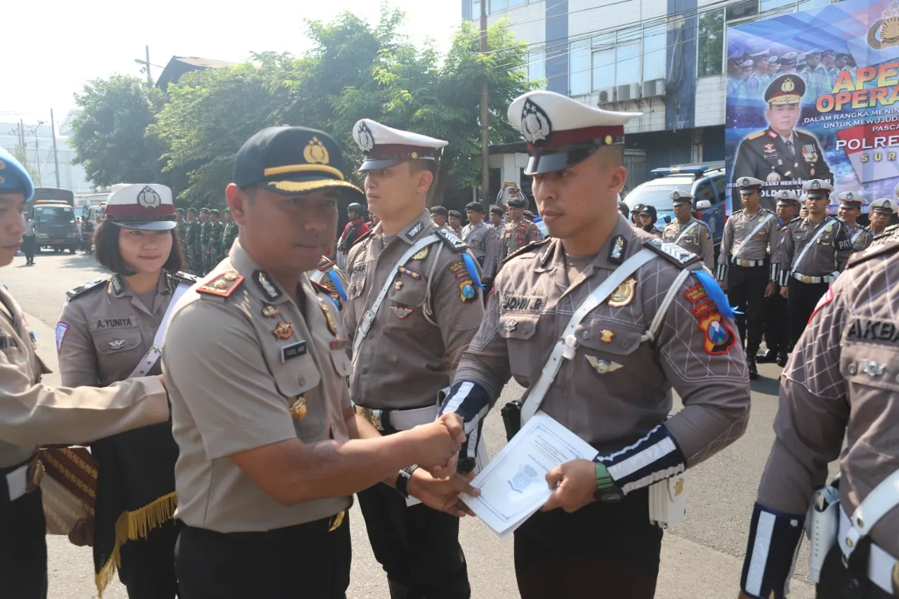Polres Pelabuhan Tanjung Perak Apel Gelar Pasukan Operasi Zebra 2019
