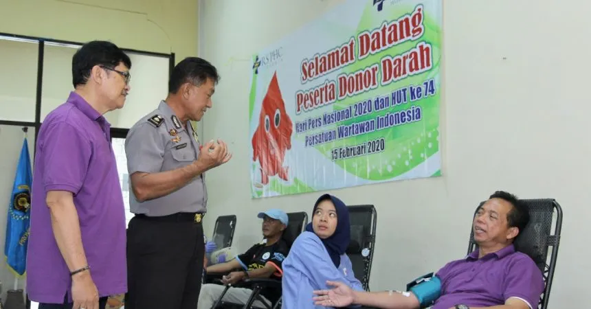 Gelar Baksos Donor Darah,Ketua PWI Jatim: Setetes Darah Selamatkan Sejuta Jiwa