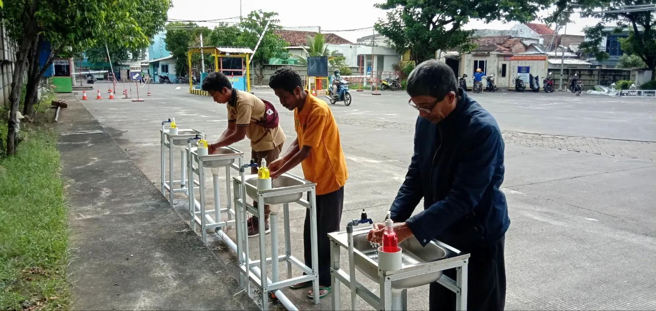 Cegah Virus Corona, PIOS Sediakan Wastafel Portable hingga Antiseptik