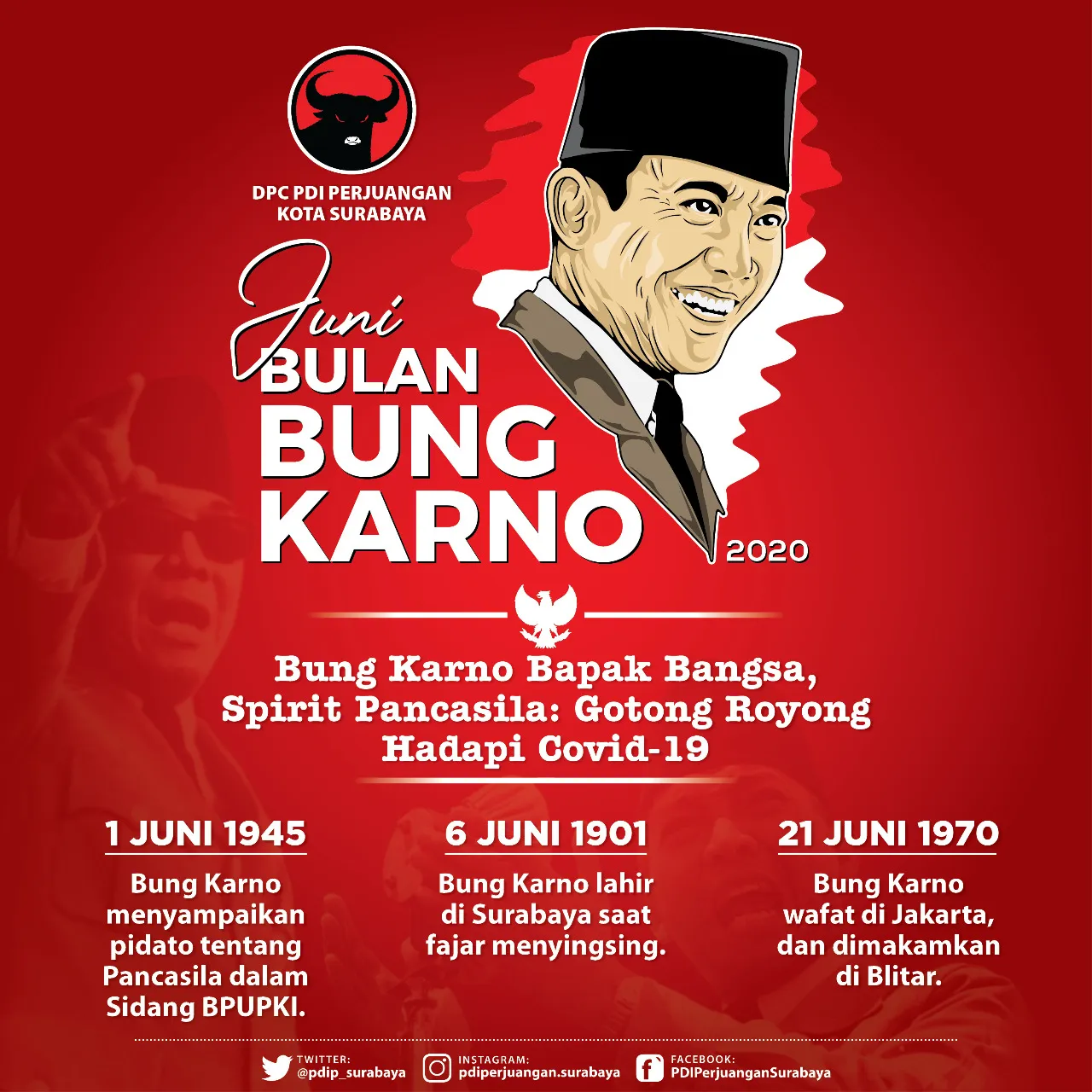 Bulan Bung Karno, PDIP Surabaya Gelar Lomba Foto hingga Bagi-Bagi Buku