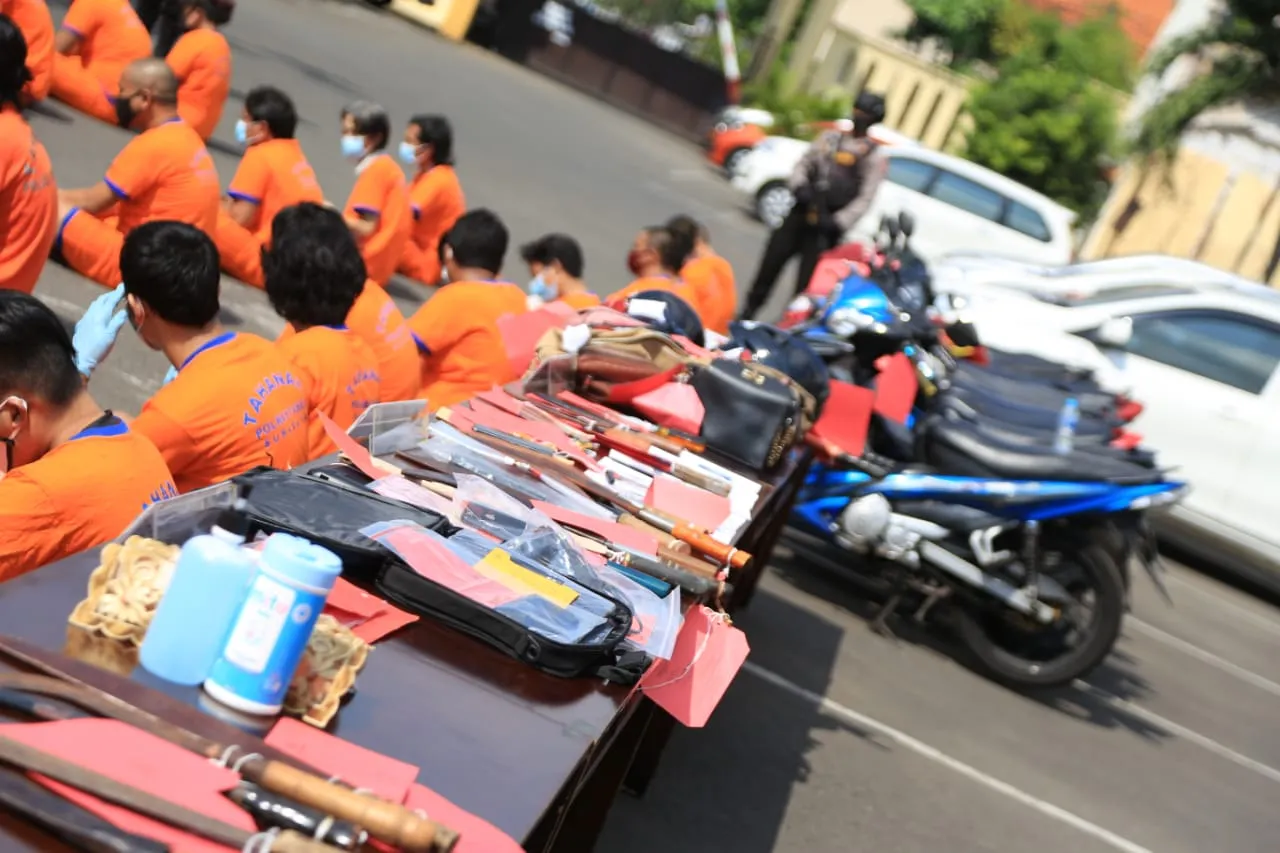 Operasi Sikat Semeru 2020, Polrestabes Surabaya Bekuk 381 Bandit Jalanan