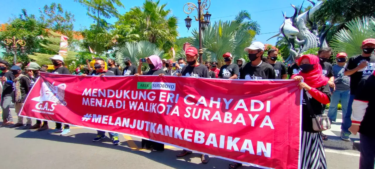 Idolakan Risma, Gabungan Arek Suroboyo Dukung Eri Cahyadi Jadi Wali Kota Surabaya