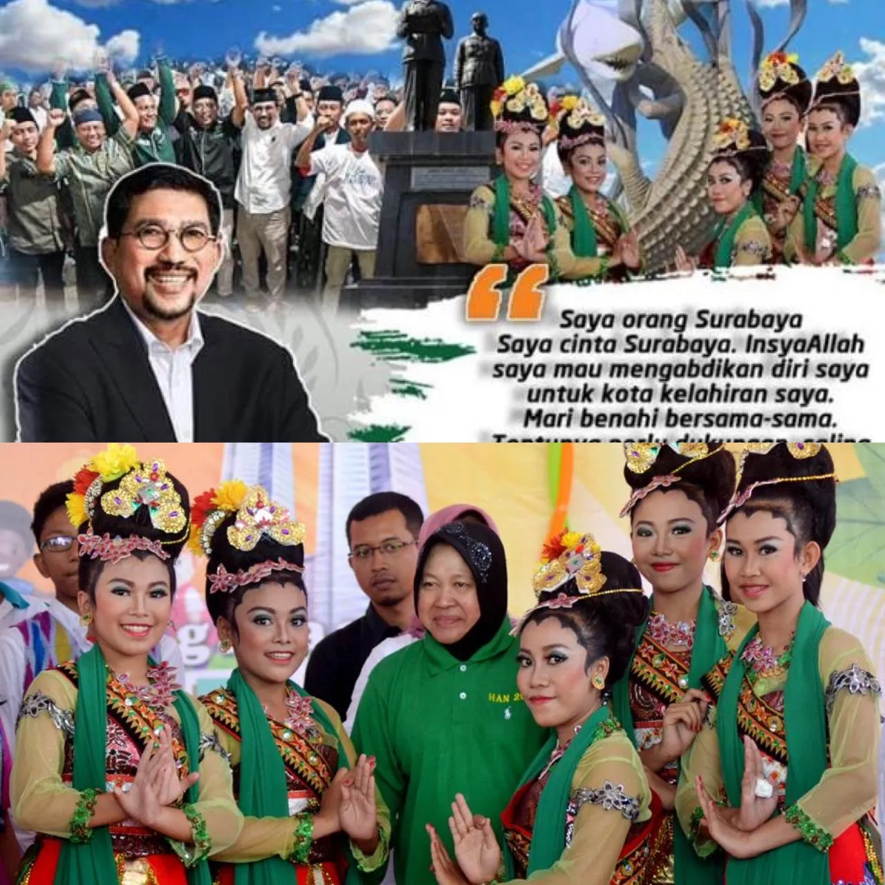 Tim Machfud Arifin Comot Foto Penari dan Risma Dihilangkan, Pelajar Surabaya Kecewa