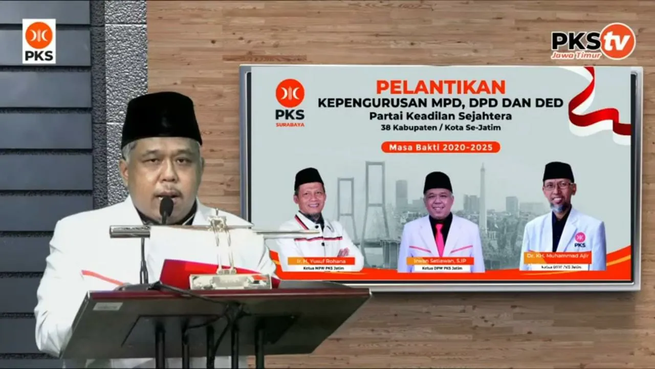 Lantik Pengurus di 38 Kabupaten/Kota, Ketua DPW PKS Jatim: 53 Persen Generasi Milenial