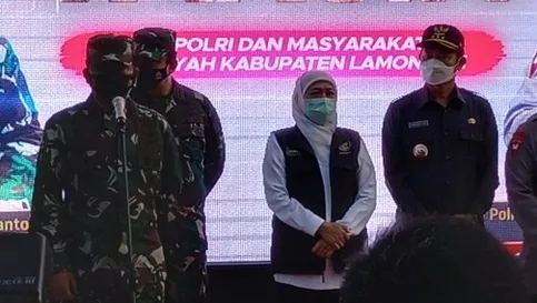 Khofifah Dampingi Panglima TNI dan Kapolri Kunker di Lamongan