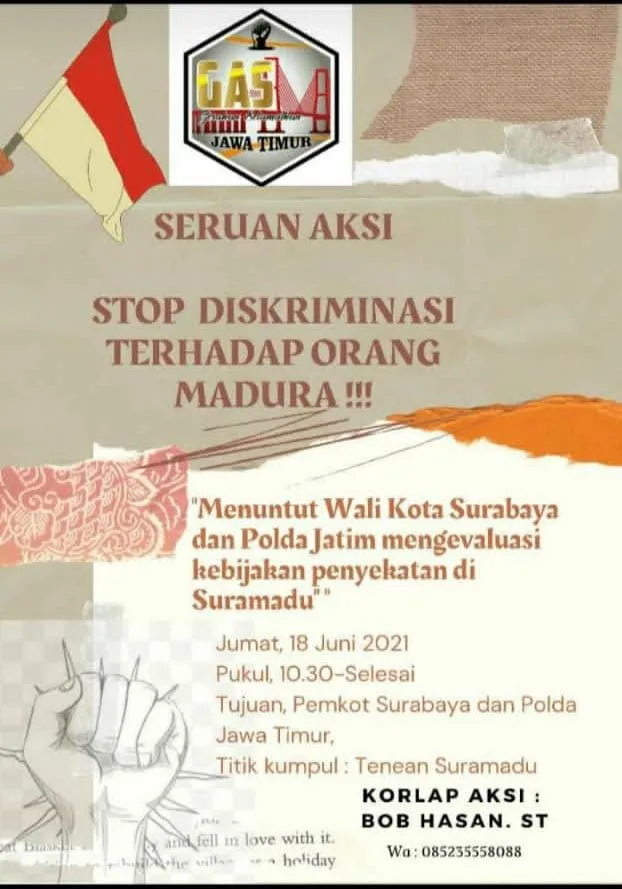 Sekat Suramadu Berlarut-larut, GAS Ancam Laporkan Walikota Eri Cahyadi