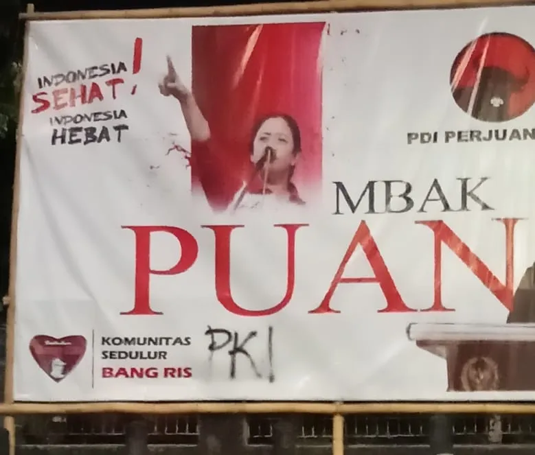 Baliho Puan Jadi Korban Vandalisme, PDIP Tempuh Jalur Hukum