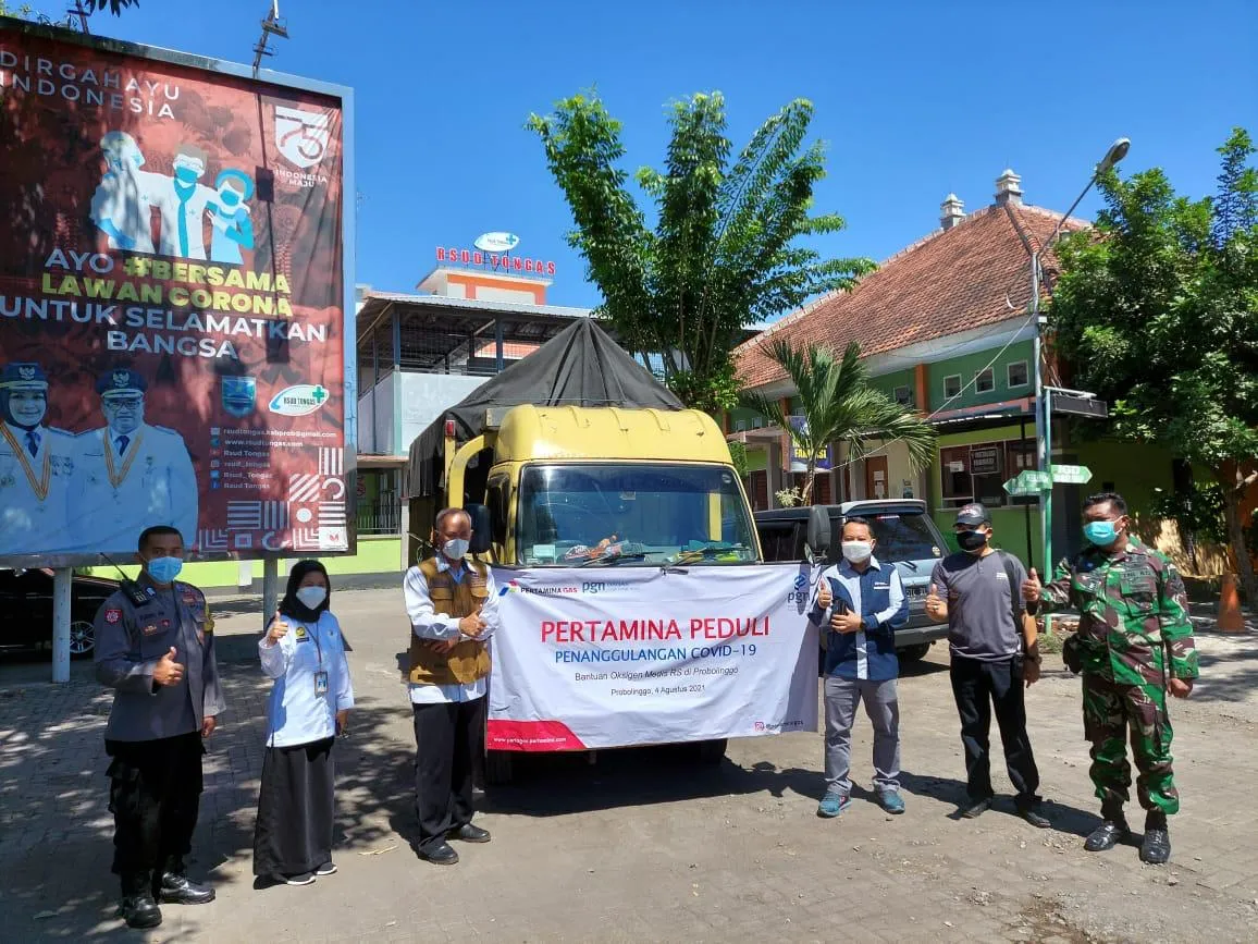 PGN Salurkan Oksigen 50 Tabung Untuk Rumah Sakit Di Probolinggo