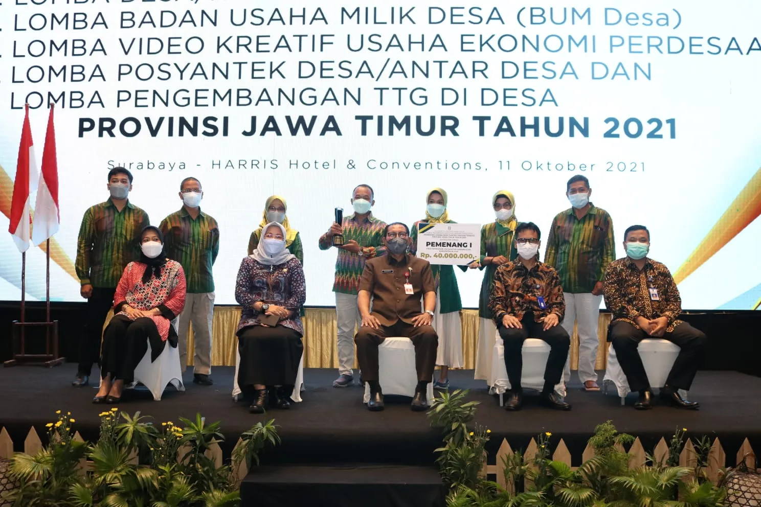 Desa Bendosari Blitar Juara Pertama Lomba Desa dan Kelurahan Jatim 2021