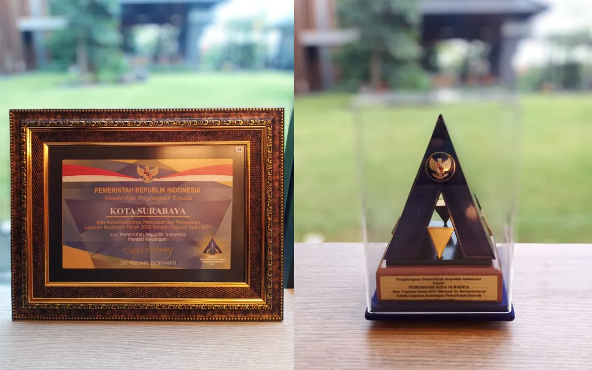 9 Kali Beruntun Raih Opini WTP, Surabaya Dapat Penghargaan Ini