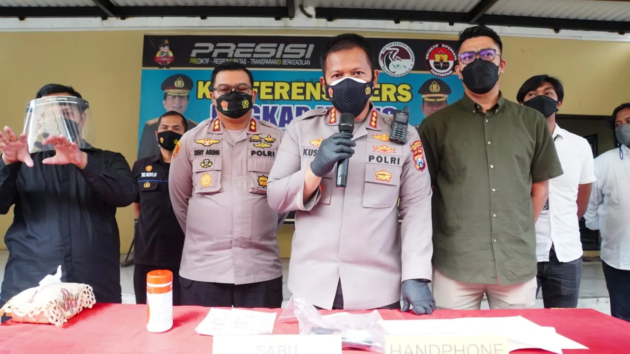 Penangkapan Tersangka Narkoba Masuk Sungai, Ini Kata Kapolresta Sidoarjo