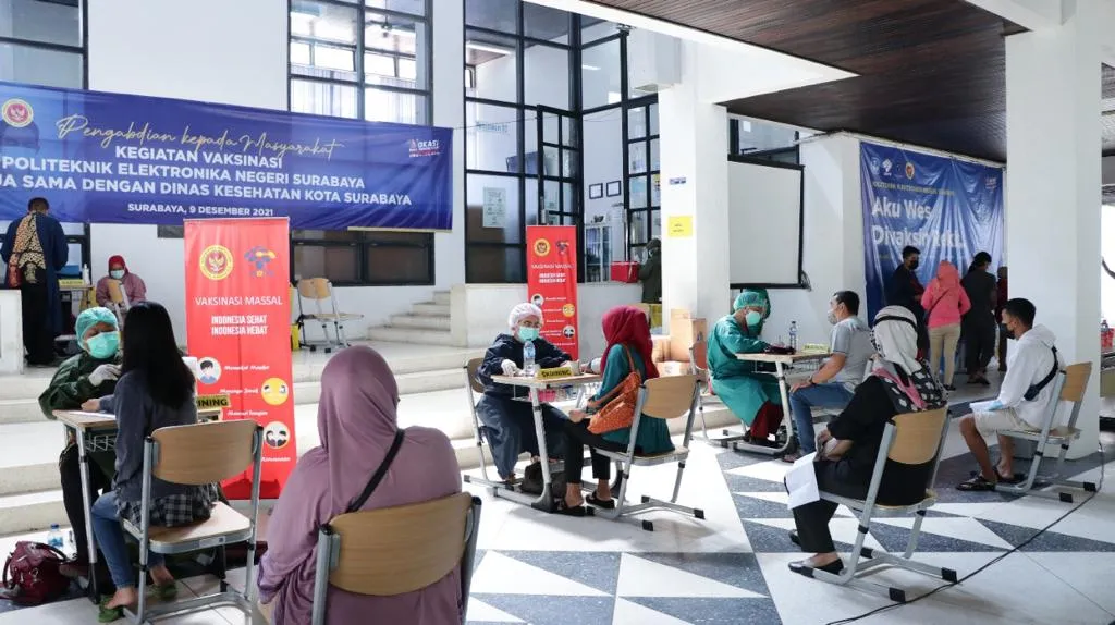 PENS Bareng BIN dan Dinkes Gelar Vaksinasi Dosis Kedua