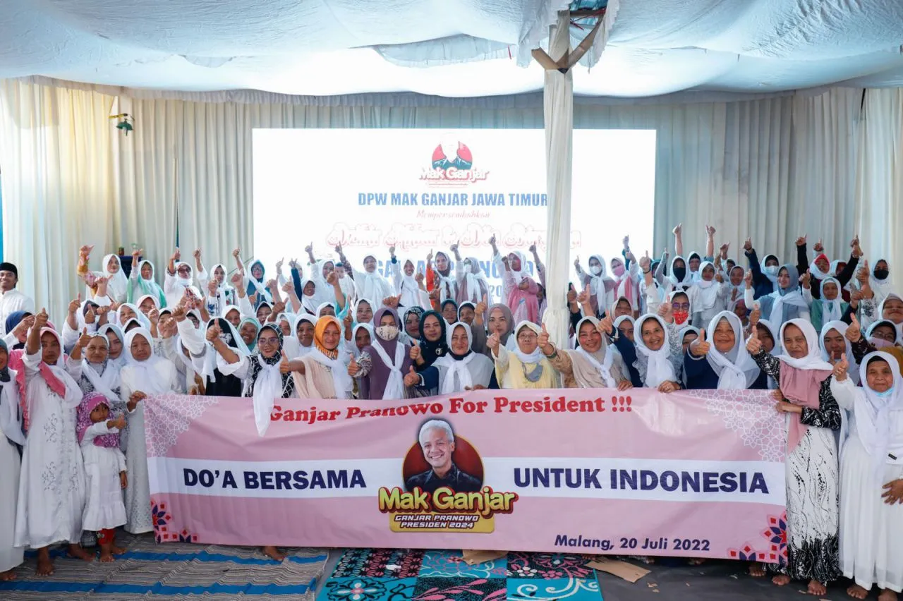 Ribuan Emak-emak Jatim Suarakan Ganjar Presiden 2024: Kami Ingin Pemimpin Terbai