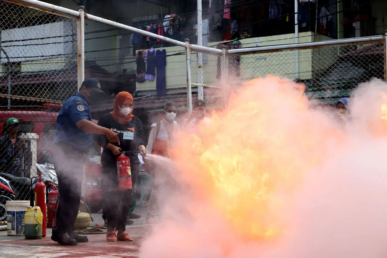 BPBD Surabaya Gelar Simulasi Bencana di Rusun