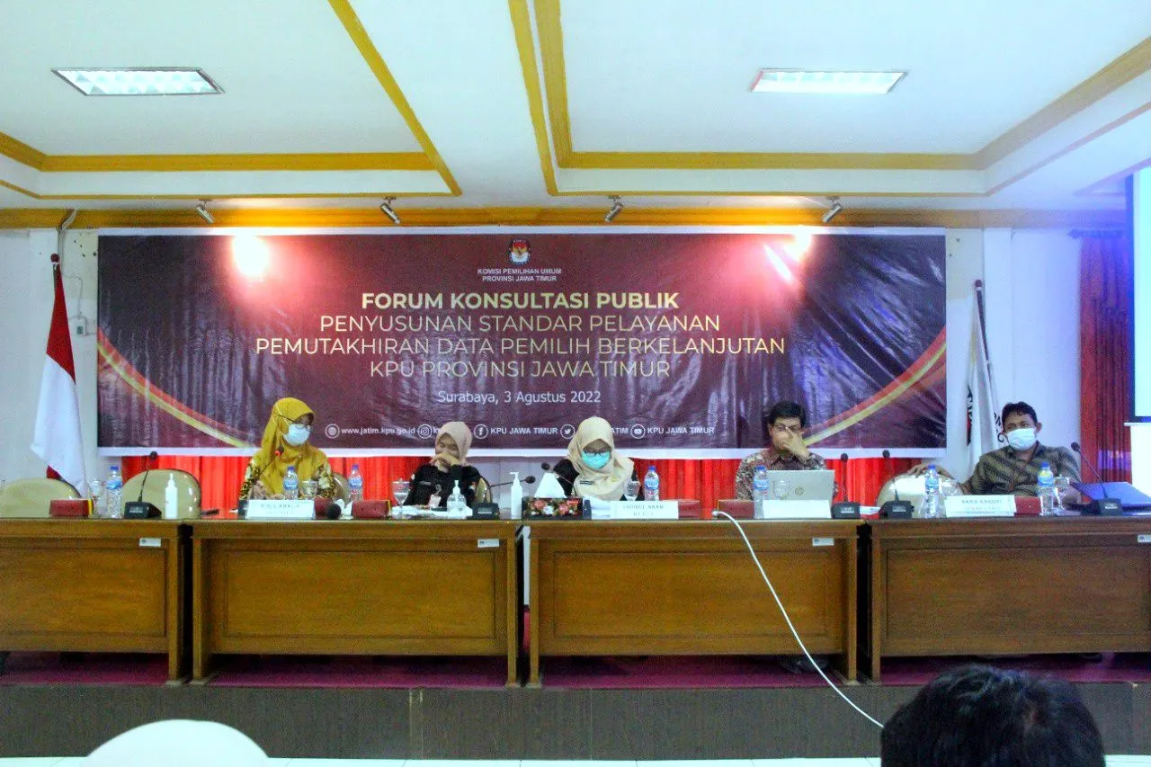 KPU Jatim Undang Stakeholder Susun Standar Pelayanan Pemutakhiran Data Pemilih