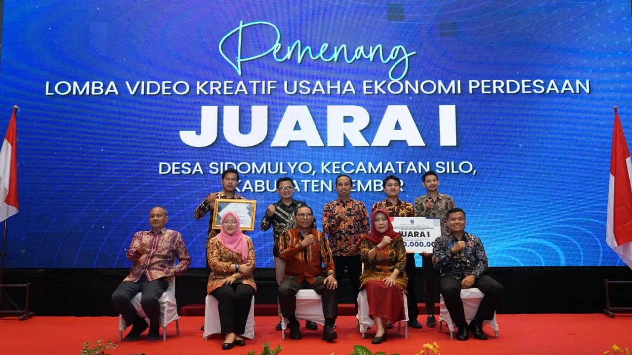 Desa Sidomulyo Jember Sabet Juara Pertama Lomba Video Kreatif Usaha Ekonomi Perdesaan Jatim 2022
