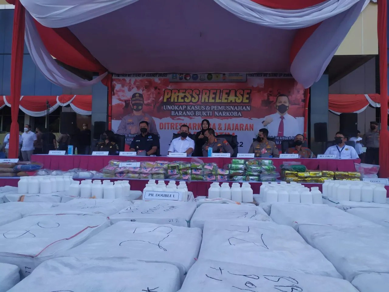 Pemusnahan Barang Bukti Narotika di Jatim, Surabaya Tertinggi