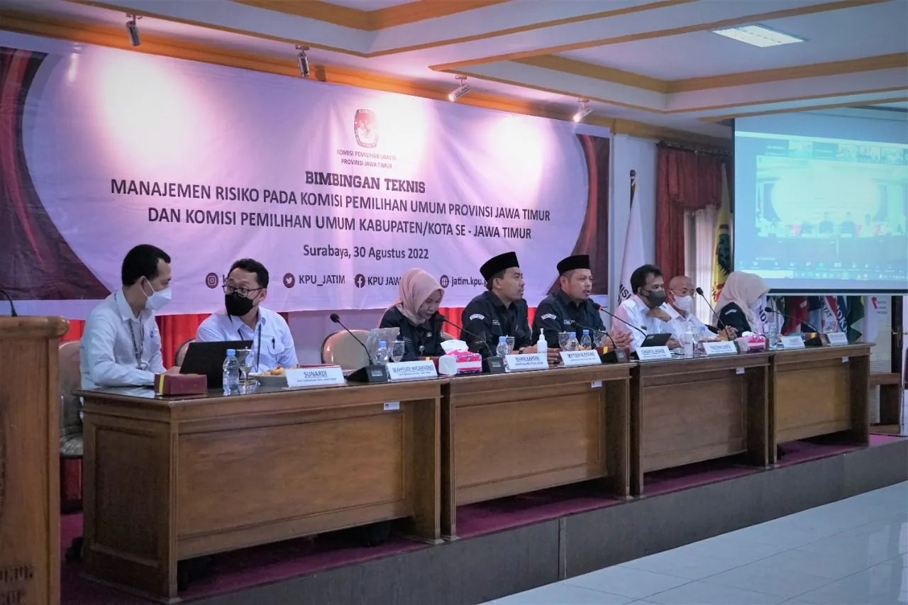 Gelar Bimtek Bersama Jajaran di Daerah, KPU Jatim: Antisipasi Risiko pada Tahapan Pemilu 2024