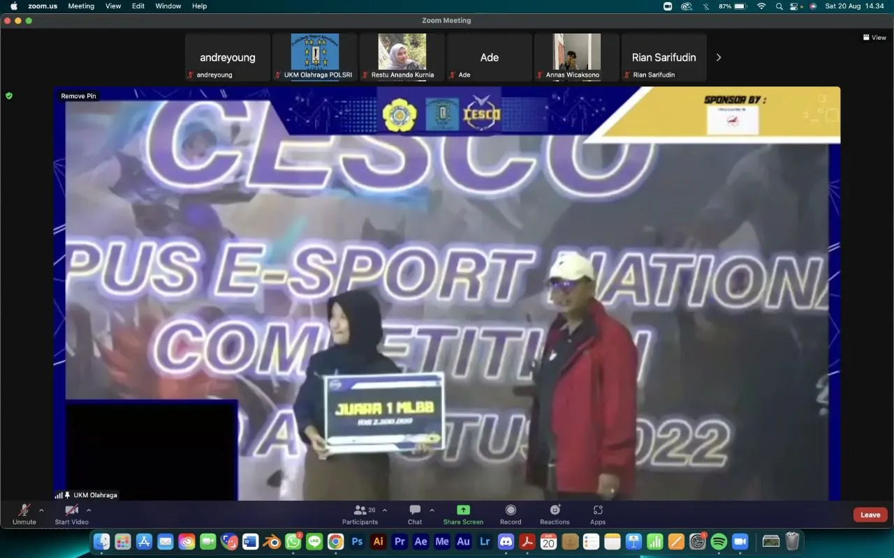 Di Ajang Liga E-Sport Nasional, Tim UASEC Unair Sabet Juara I