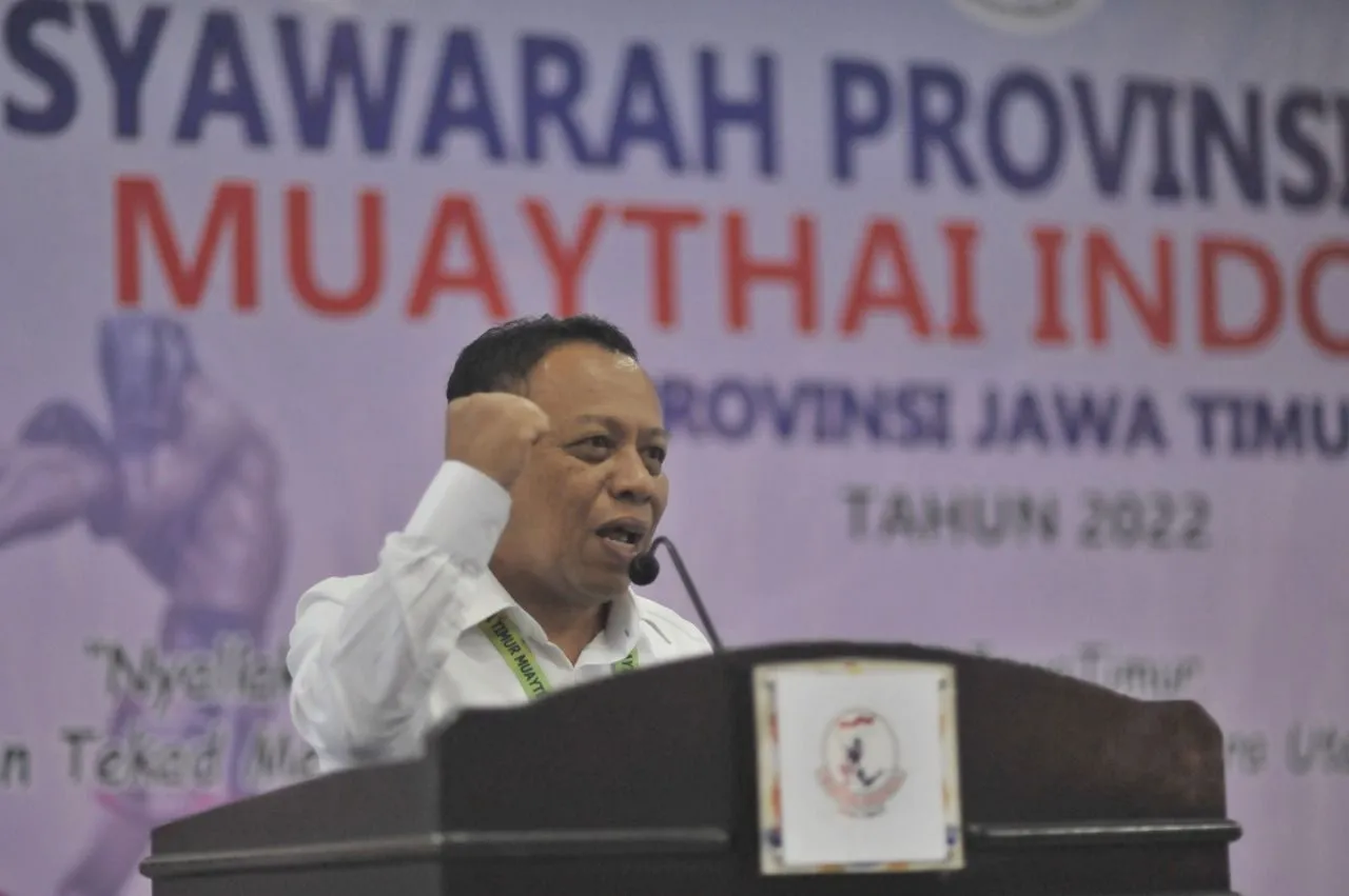 Terpilih Secara Aklamasi, Baso Juherman Resmi Nahkodai Muaythai Jatim