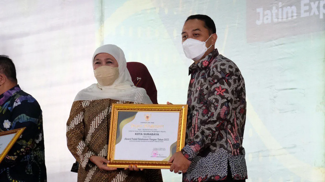 Surabaya Raih Penghargaan Peduli Ketahanan Pangan Tahun 2022