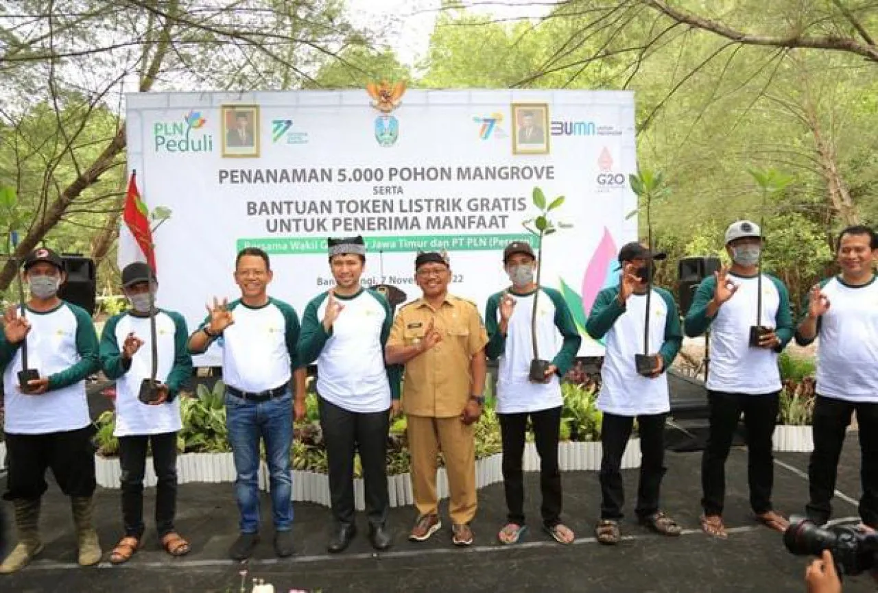 Emil Dardak Tanam 5.000 Bibit Mangrove di Teluk Pangpang Banyuwangi