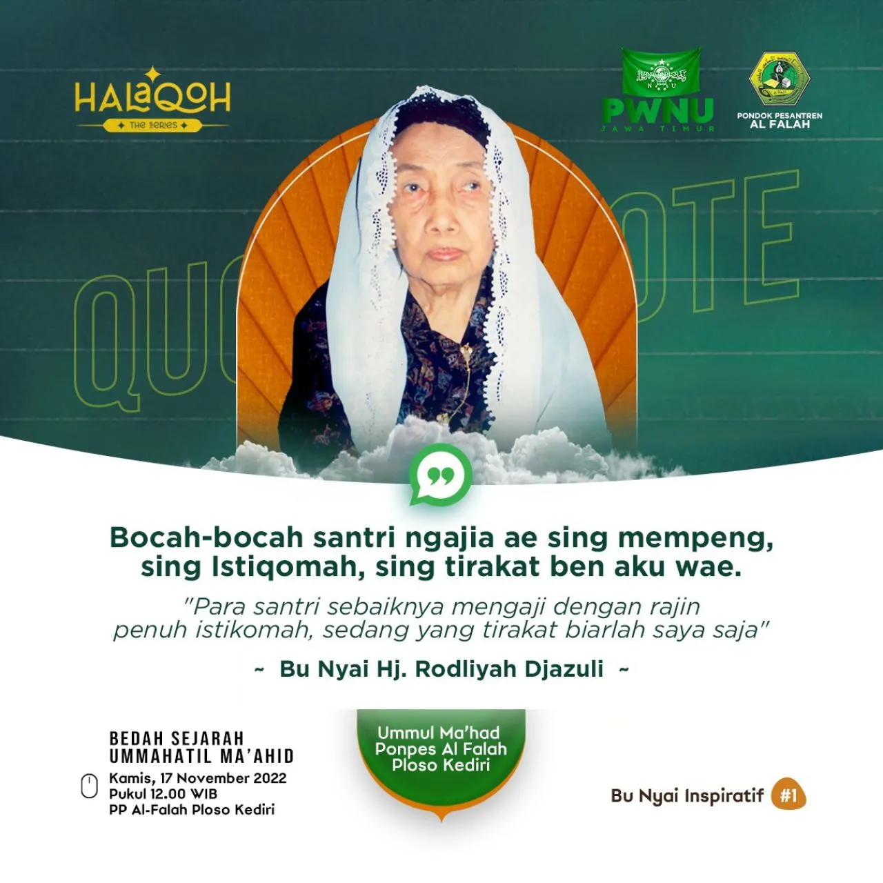 Halaqoh Bu Nyai Inspiratif, Ungkap Sosok di Balik Layar Eksistensi Pesantren*