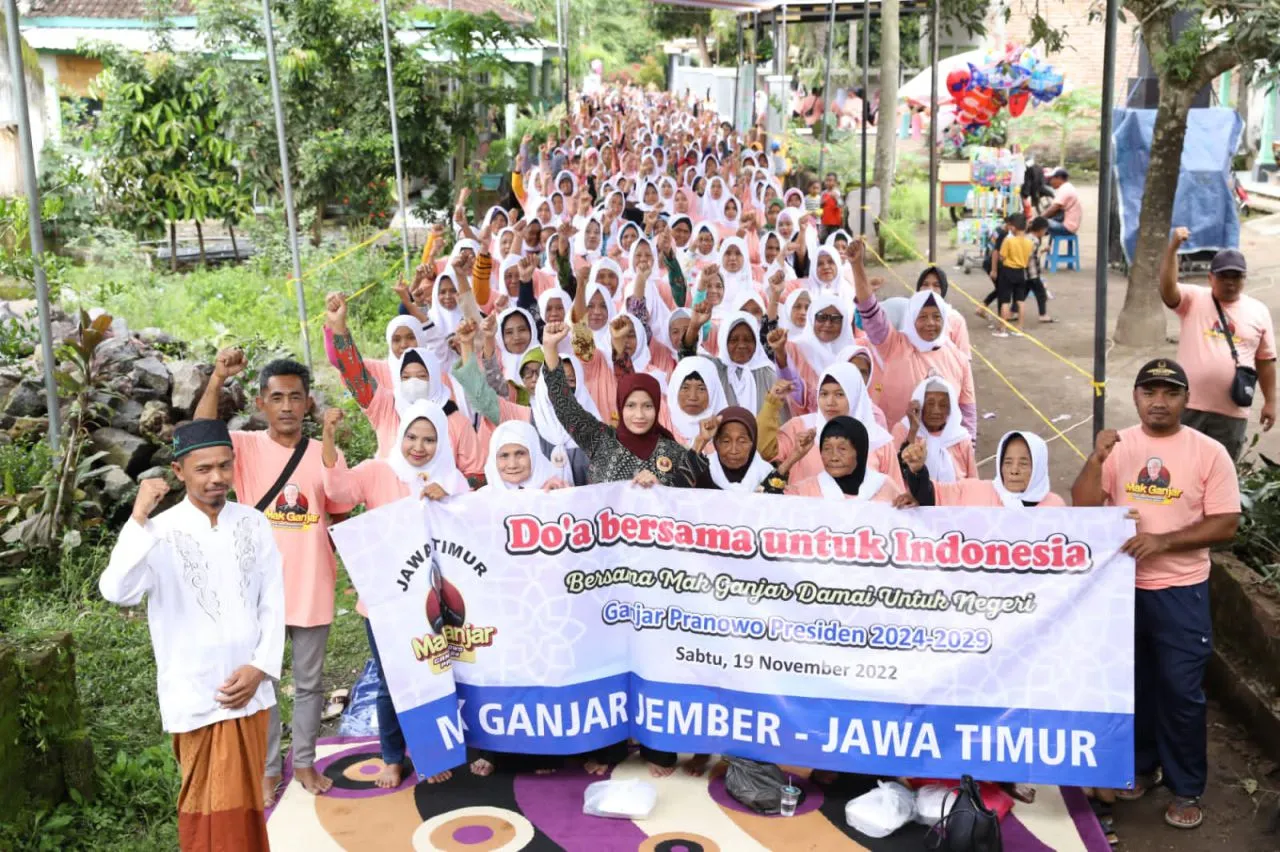 Ingin 5Ng Jadi Program Nasional, Emak-Emak di Kabupaten Jember Dukung Ganjar Pranowo Presiden