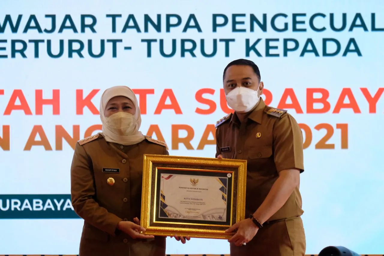 Lagi dan Lagi, Pemkot Surabaya Terima Penghargaan dari Pemerintah Pusat Terkait WTP