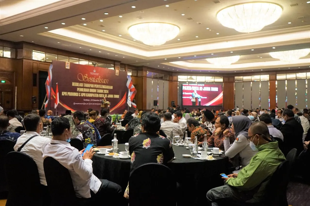 KPU Jatim Gelar Sosialisasi Regulasi Tahapan Penyelenggara Pemilu 2024