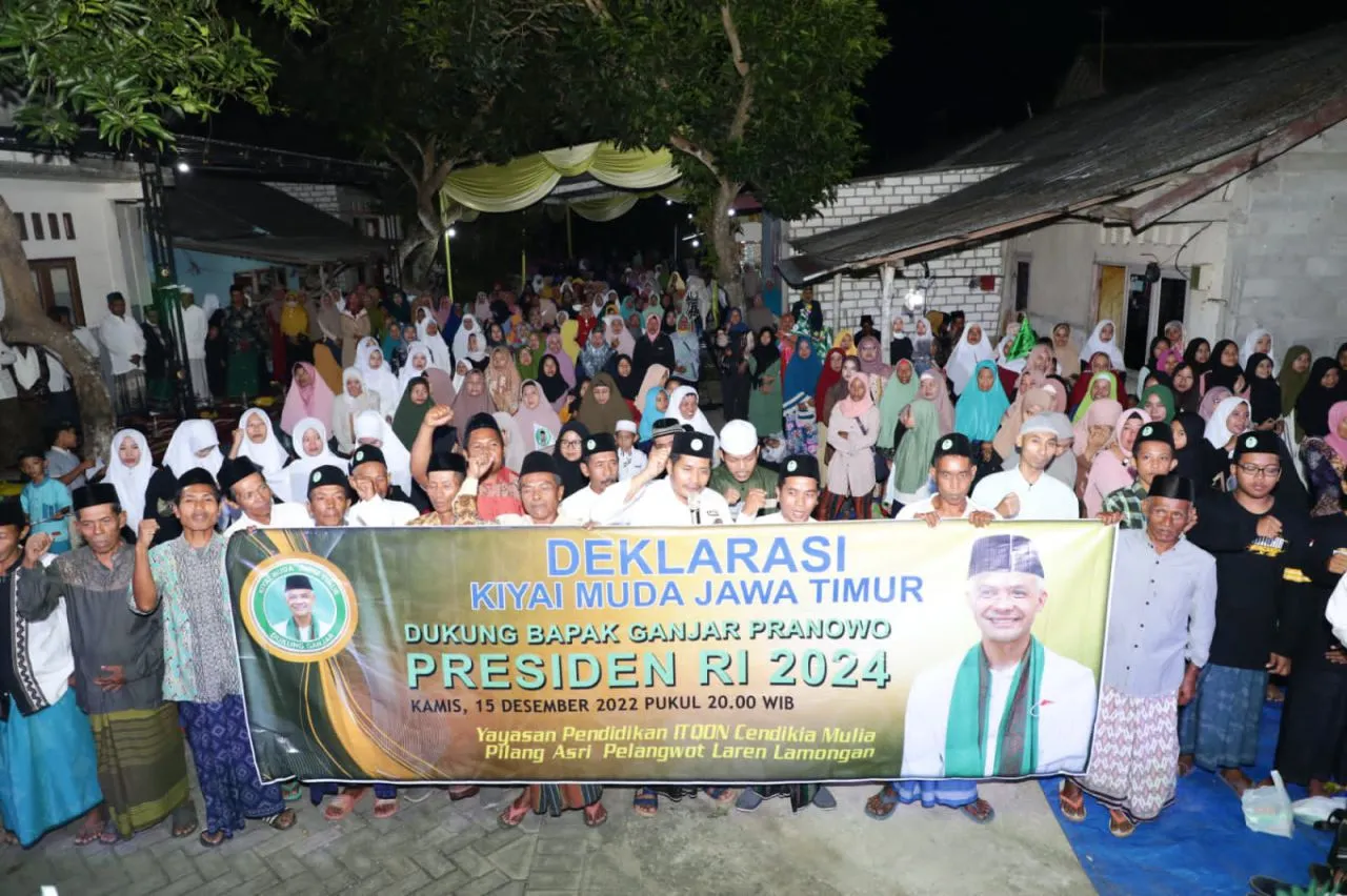 Ribuan Kyai Muda Lamongan Deklarasi Dukung Ganjar Presiden 2024