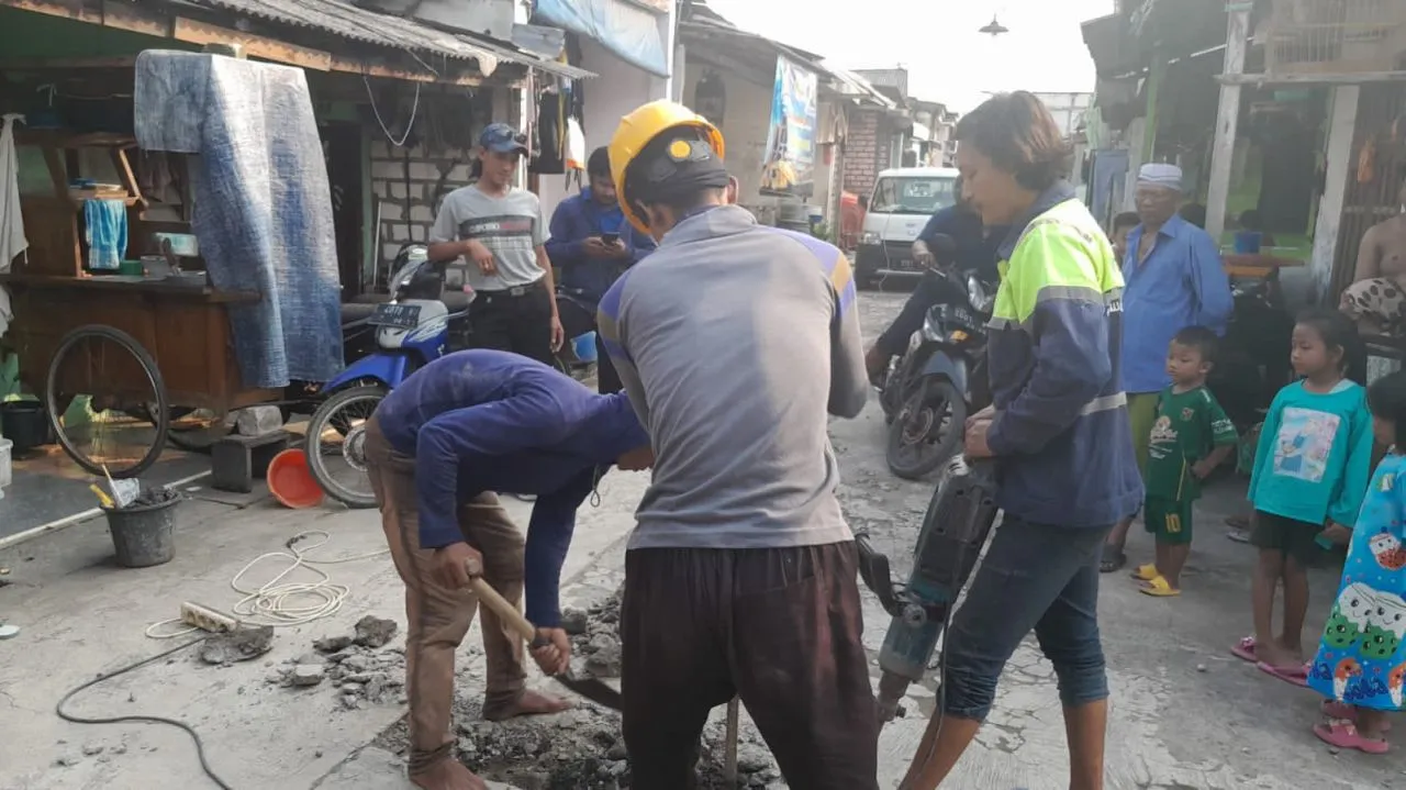 Akhitnya! Warga Tambak Asri Selatan Akhirnya Menikmati Air PDAM