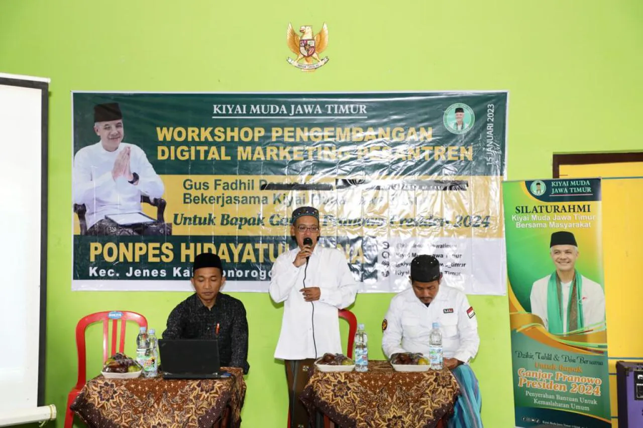 Kiai Muda Jatim Pendukung Ganjar Gelar Pelatihan Digital Marketing di Ponpes Se Ponorogo