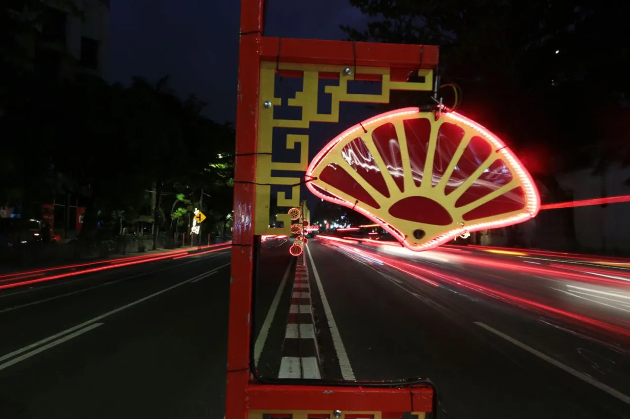 Sambut Imlek, Kota Surabaya di Penuhi Ornamen Khas Pecinan