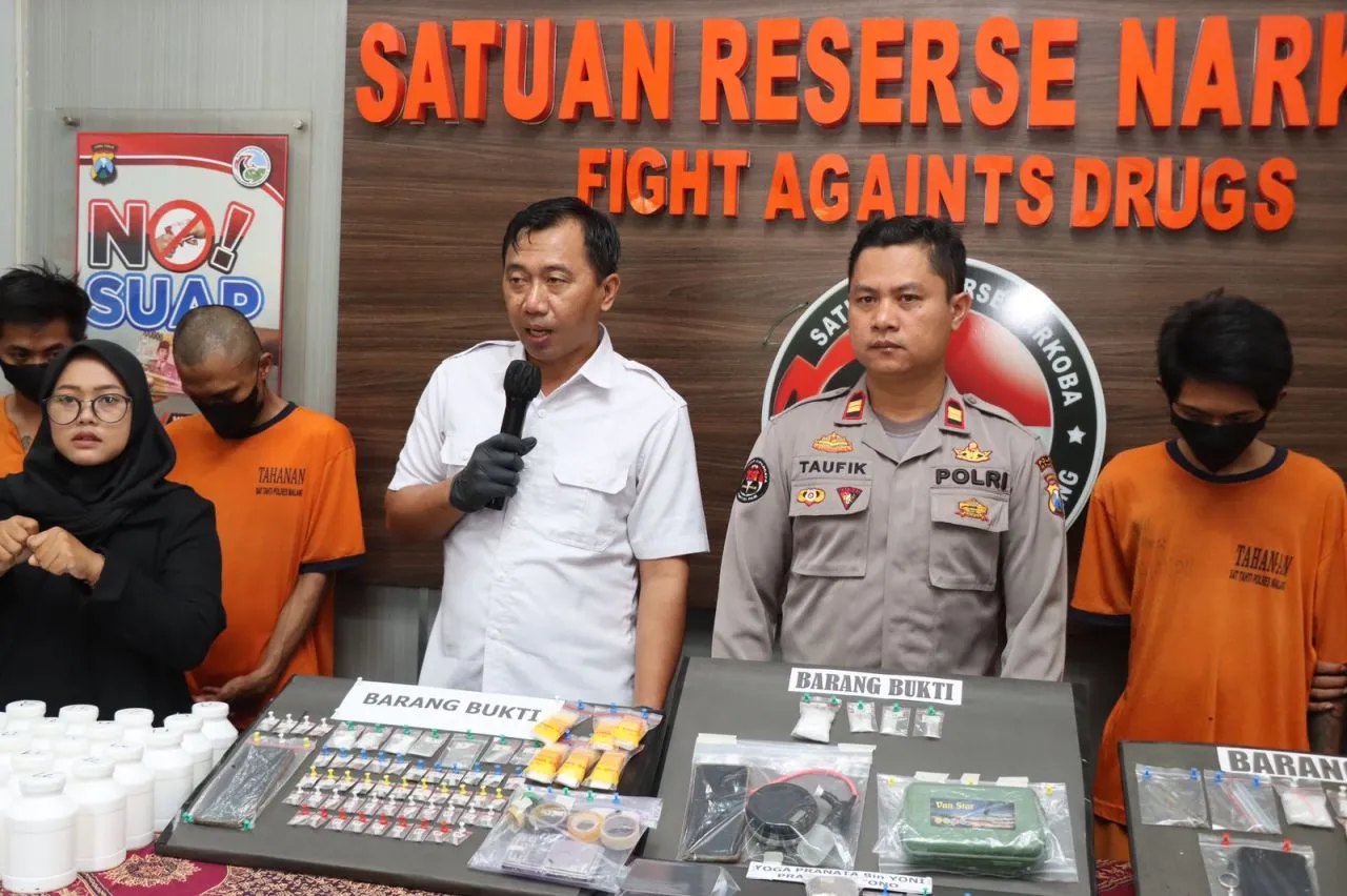 Dalam Tiga Pekan, Polisi Berhasil Amankan 11 Tersangka Kasus Narkoba di Malang