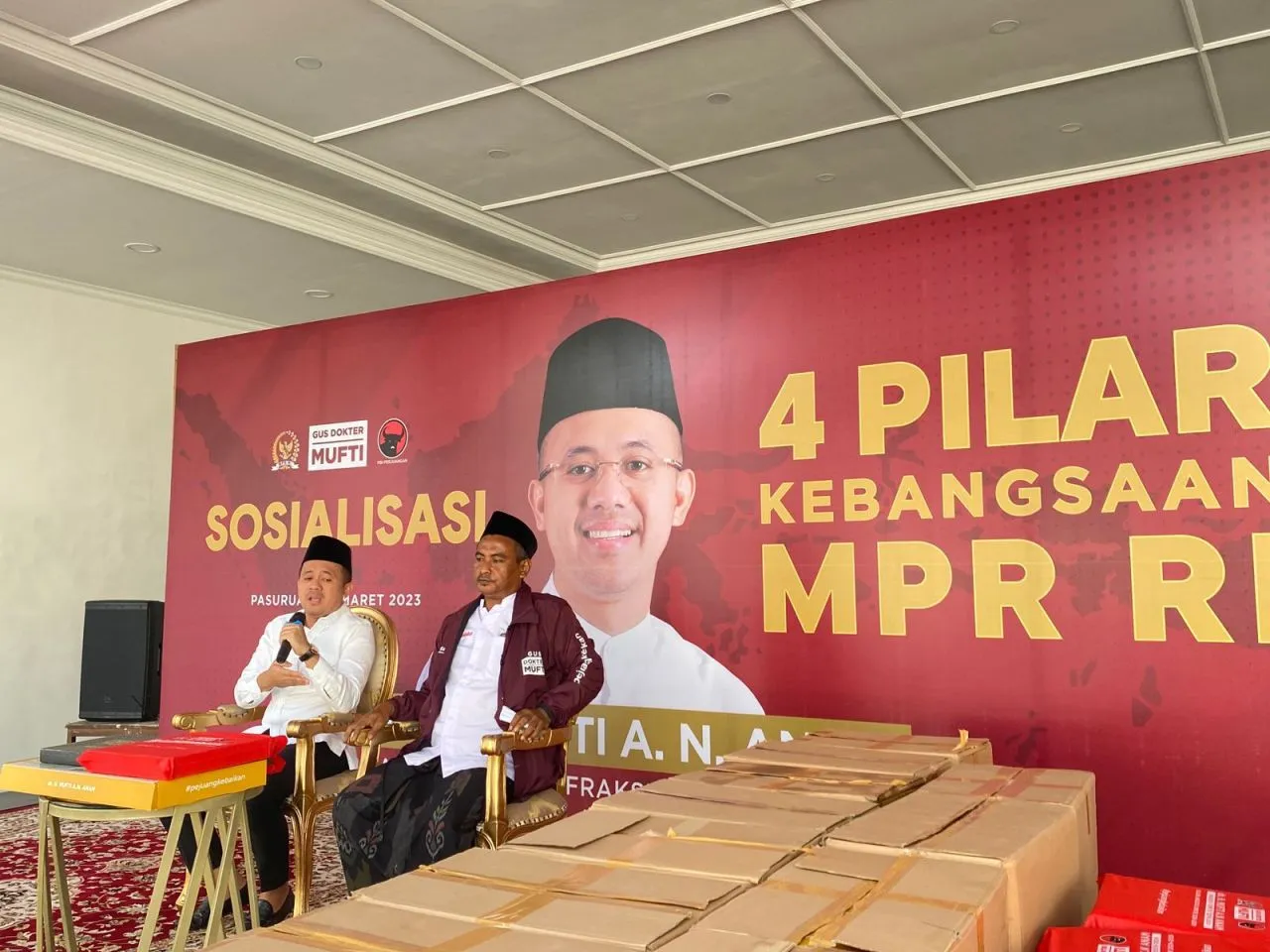 Sosialisasi Empat Pilar Kebangsaan, Mufti Anam Ajak Warga Perkuat Gotong Royong