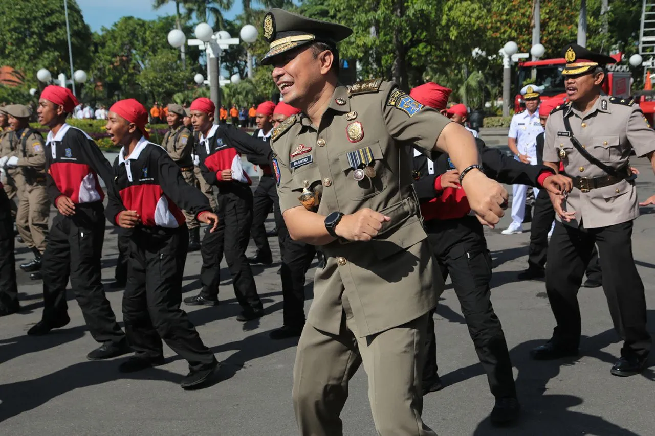 Wow! Ada Pol PP Pariwisata Cilik Surabaya di HUT Satpol PP ke-73, Satlinmas ke-61, dan Damkar ke-104