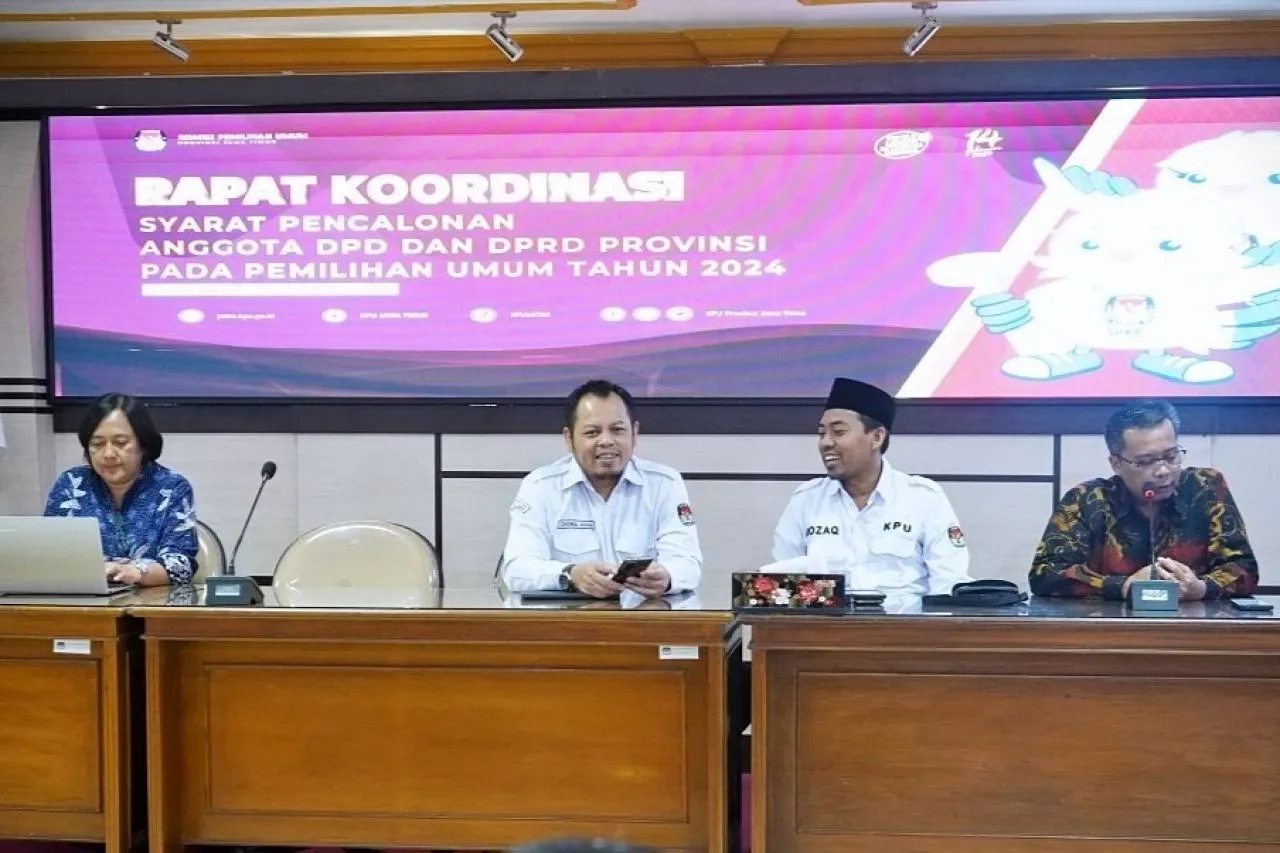 Samakan Persepsi, KPU Jatim Gelar Rakor Syarat Pencalonan Anggota DPD dan DPRD