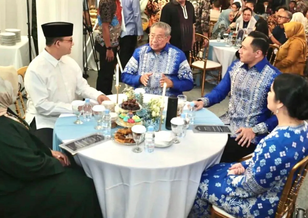 Silaturahmi Lebaran ke Rumah AHY, Capres Anies Dapat Wejangan dari SBY