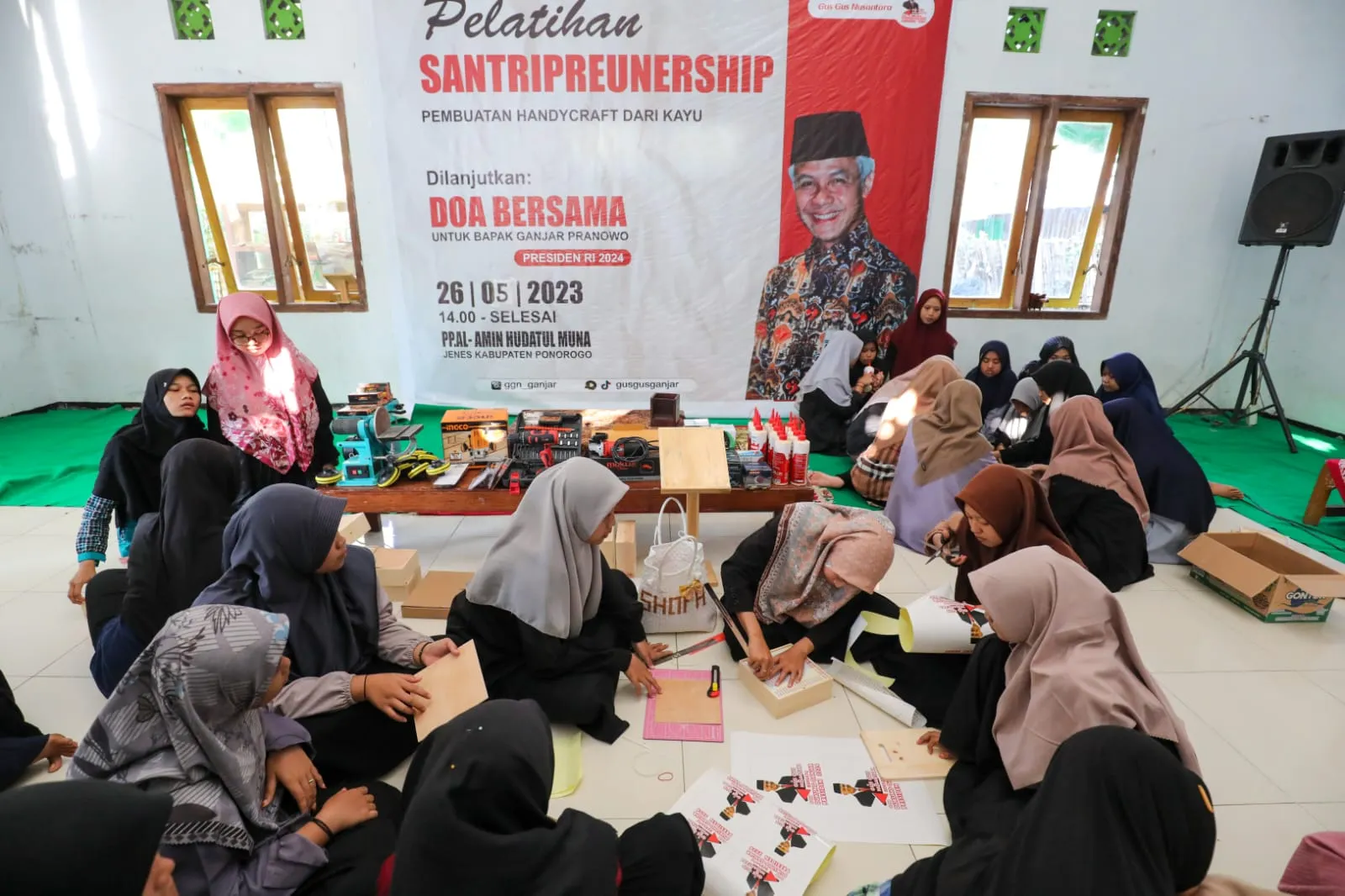 Gelar Santripreneurship, GGN Jatim Dukung Ganjar Sulap Kayu Jadi Barang Bermutu