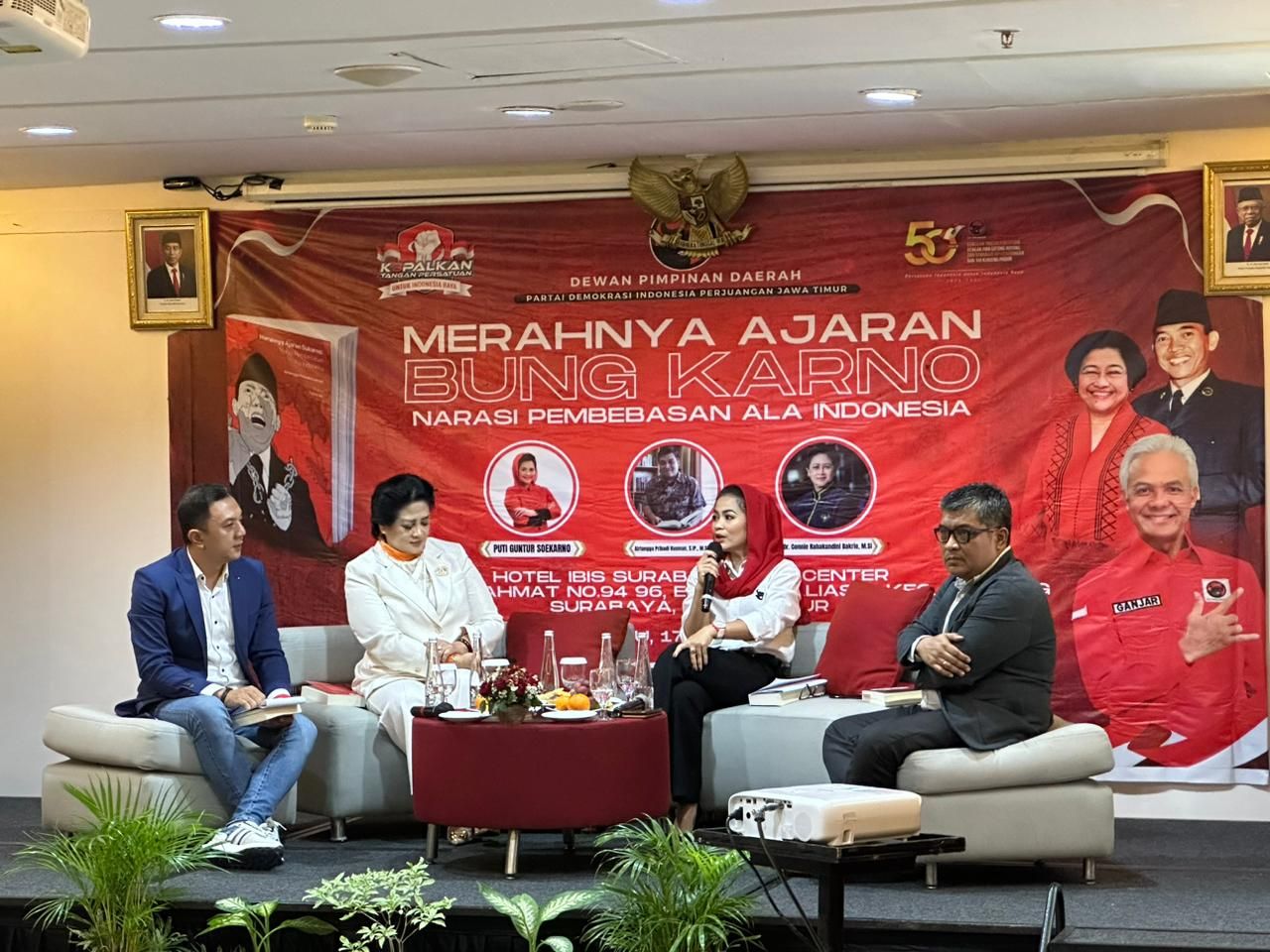 PDIP Gelar Bedah Buku Merahnya Ajaran Bung Karno Karya Dosen Fisip Unair
