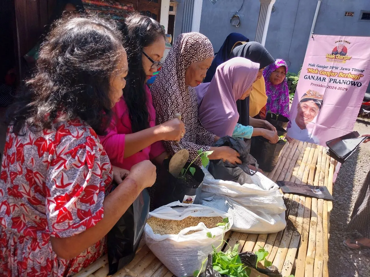 Mak Ganjar Ajak Warga Budi Daya Sayuran di Pekarangan Rumah
