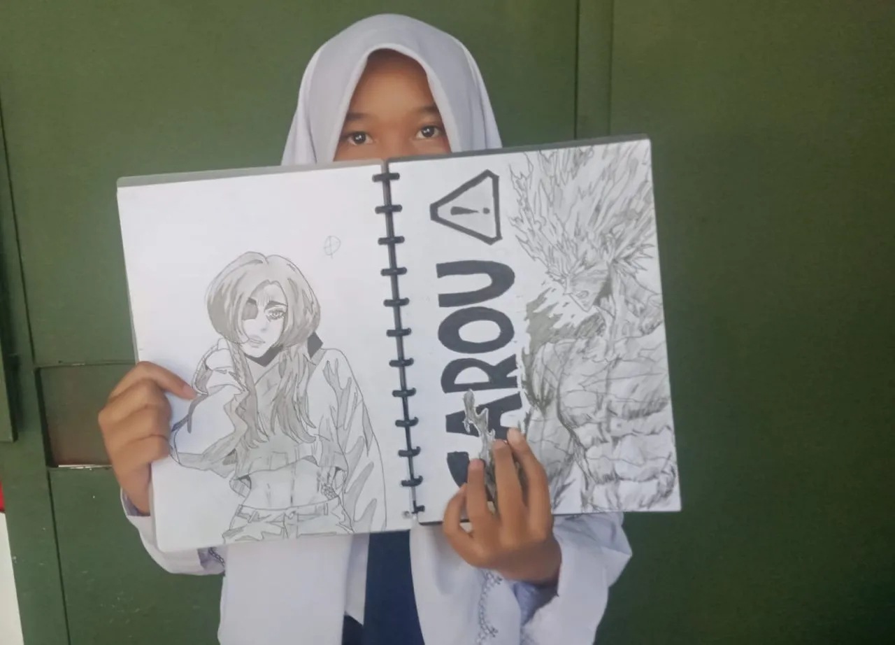 Hobi Menggambar Anime Sejak Wabah Covid, Siswi SMP Ini Ingin Bikin Komik