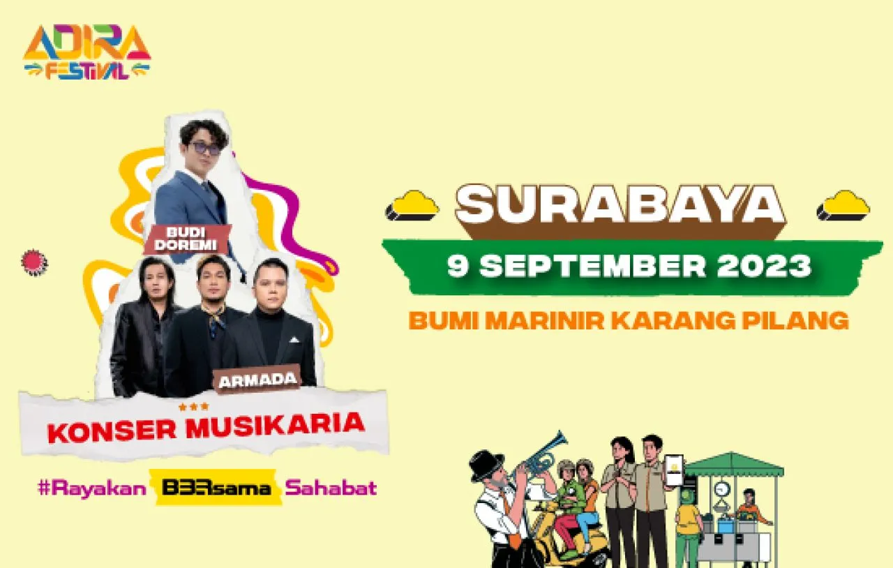 Budi Doremi dan Armada Band Siap Meriahkan Adira Festival 2023 di Surabaya