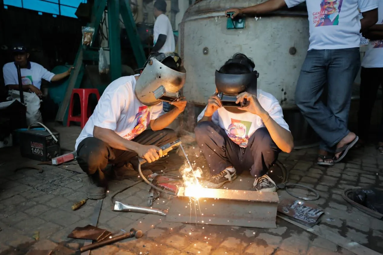 Ganjar Creasi Adakan Pelatihan Pengelasan Bagi Masyarakat Sidoarjo
